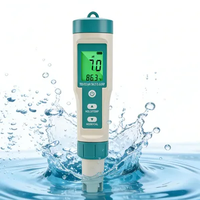 Image de Testeur de piscine pour le pH et la concentration en sel - Compact et léger