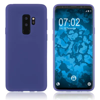 Produktbild von PhoneNatic Case kompatibel mit Samsung Galaxy S9 Plus - lila Silikon Hülle matt Cover