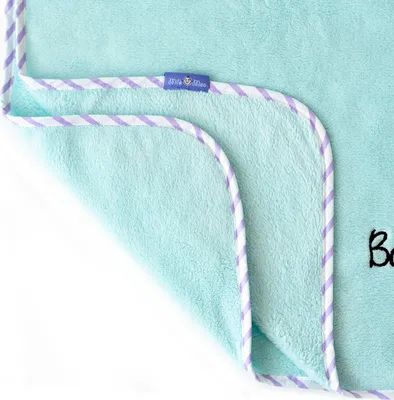 Produktbild von Milk&Moo Sangaloz Babydecke, Baby Kuscheldecke für Stubenwagen, Tagesdecke, Kleinkind Decke, aus Türkischer Baumwolle, atmungsaktiv, weich, multifunktional, blau, ab 0 Monate