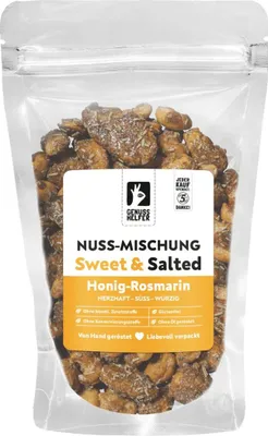 Produktbild von Nussmischung Honig-Rosmarin, süß & salzig, leckerer Snack, 150g