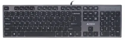 Produktbild von A4Tech KV-300H, Standard, Verkabelt, USB, QWERTY, Schwarz, Grau