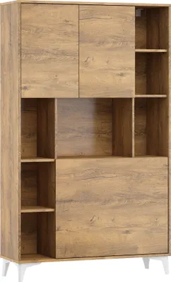 Obrázok produktu pre Skladací písací stôl MEGAN 2 police pre domácnosť Kancelársky počítačový stôl BURGUNDE OAK / BURGUNDE OAK