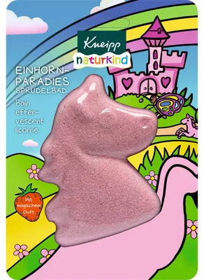 Image de Kneipp Naturkind cristaux de bain crépitants bain pétillant poussière de licorne 85g