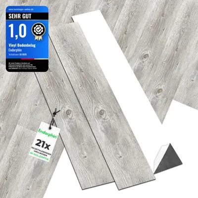 Produktbild von Endorphin Vinylboden selbstklebend in Holzoptik Beigegrau 2,93qm