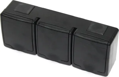 Produktbild von Aufputz Steckdose 3-fach Dose dreifach Feuchtraum IP44 schwarz serie BETA