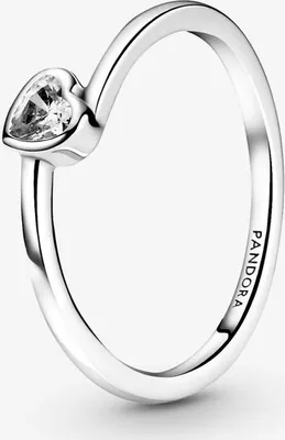 Produktbild von Pandora Klares Geneigtes Herz Solitär-Ring 199267C02 Damenring, Ringgröße:52