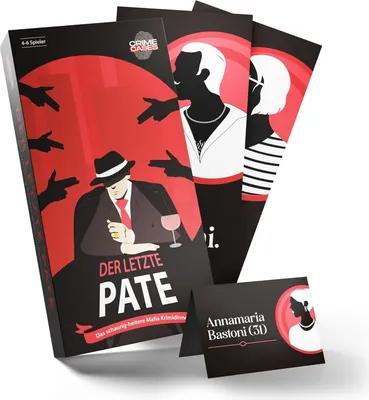 Produktbild von CRIMECASES Krimidinner für 4-6 Spieler: Der letzte Pate | Das schaurig-heitere Mafia Krimi Dinner für 4 bis 6 Personen | Mörderische Dinnerparty ab 14