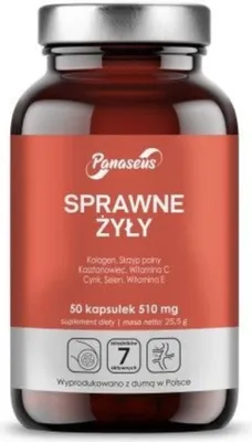 Produktbild von Nahrungsergänzungsmittel Panaseus Sprawne Żyły (50 Kapseln) BI6667