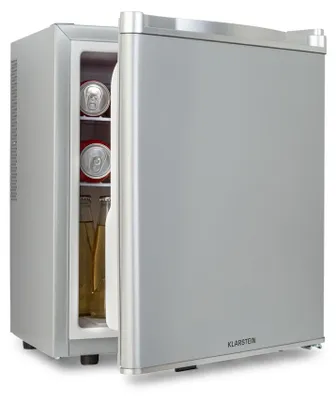 Image de Klarstein Mini Frigo de Chambre de 38L pour Boissons et Bieres, Petit Frigo Silencieux, Mini Bar Intérieur/Ext, Petit Refrigerateur Camping, Stockage de Vins, Cosmetique, Étagères Réglables, 5-22°C