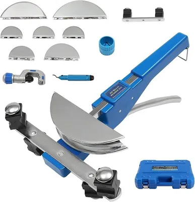 Produktbild von Rohrbieger Rohrbiegemaschine 6mm/8mm/10mm/12mm/16mm/19mm/22mm Manuelle Rohrbiegemaschine 90° Rohrbiegewerkzeug Biegewerkzeuge für Rohre aus Kupfer Aluminium Edelstahl