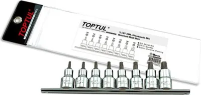 Produktbild von TOPTUL Steckschlüsselsatz GAAG0806 Chrom-Vanadium-Stahl