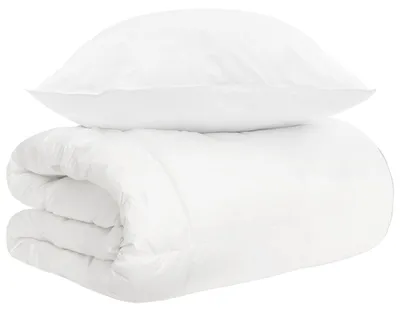 Produktbild von vidaXL Bettwäsche-Set 2 stk. Weiß Bambusfaser