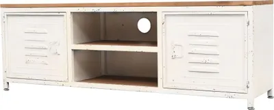 Produktbild von TV-Schrank dkd-home-decor Industrial Style Weiß 120 x 30 x 40 cm mit 2 Regalen und 2 Schränken