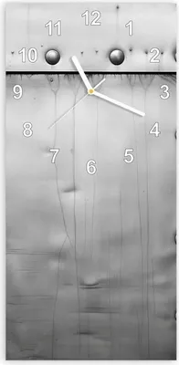Produktbild von Wanduhr aus Glas mit Motiv Metallplattenoptik- 30 x 60 cm - inkl. Aufhängesystem