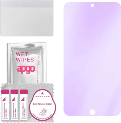 Produktbild von apgo Hybrid Schutzglas, kompatibel mit Meizu 16, Anti-Blue, 9H Härte, toller Ersatz für Hartglas, kratzfester Displayschutzglas, Displayschutz, Full Glue