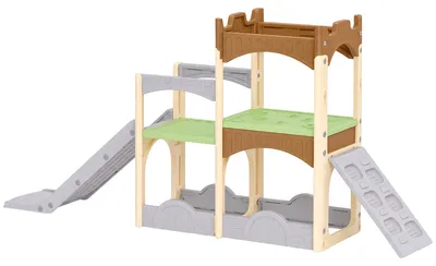 Produktbild von AIYAPLAY Kinderrutsche 5 in 1 Indoor und Outdoor Babyrutsche mit Kletterwand