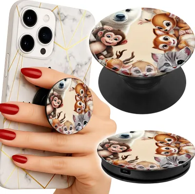 Immagine prodotto di Popsocket Supporto per telefono da dito/supporto per tablet per bambini in animali della foresta