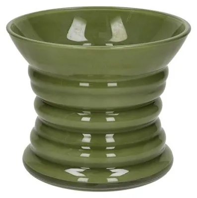Immagine prodotto di Vaso Pomax Orbit in vetro, color verde oliva, diametro 20 cm, altezza 16,5 cm