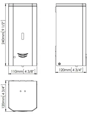 Schaumseifenspender 1000 ml automatisch aus Edelstahl