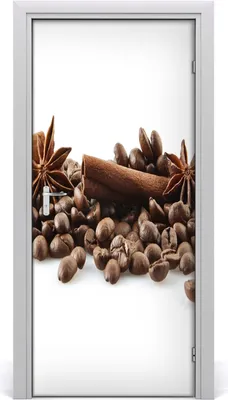 Produktbild von Tulup Türaufkleber 95x205 cm Dekorative Aufkleber Selbstklebend Wasserdichte Tapete Abnehmbar Schlafzimmer Wohnzimmer Wohnkultur - Kaffeebohnen