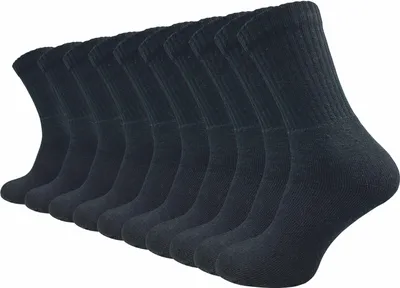 Produktbild von Gawilo Arbeitssocken aus Baumwolle - schlichter, cleaner Look - extra verstärkter Plüschfuß | Herren (10 Paar), Schwarz / 47 - 50