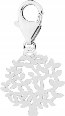 Imagen del producto de Colgante de árbol de plata de ley 925 con cierre de mosquetón
