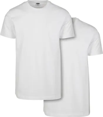 Produktbild von Urban Classics TB2684A | Basic Tee 2-Pack Herren T-Shirt - Farbe: White/White - Größe: 4XL