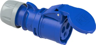 Produktbild von Tragbare Kabelsteckdose 16A 3P 230V IP44 blau