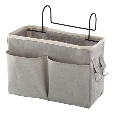 Produktbild von Bett Organizer zum Einhängen Betttasche mit Drahtrahmen Bettaufhänger Hängetasche Hochbett Aufbewahrungstasche Bedside,（grau）