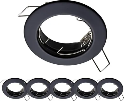 Produktbild von 6er Set Oktaplex Einbauspots 60mm Lochmaß Deckenstrahler Schwarz