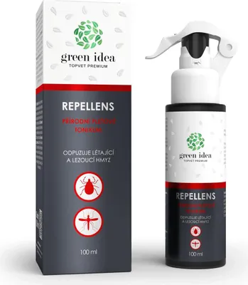 Obrázok produktu pre Prírodný repelentný sprej na telo a tvár Herbamedicus GreenIdea, 100 ml