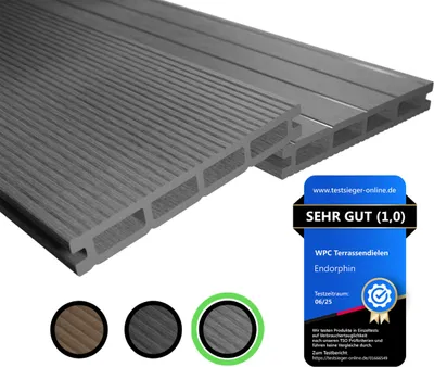 Produktbild von Endorphin ® 22m² Hellgrau WPC Terrassendielen Komplettset