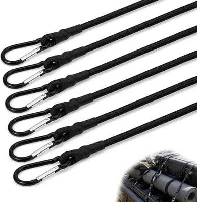 Obrázok produktu pre Elastický napínač s háčikmi 6 ks, pre kempovanie