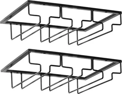 Immagine prodotto di Portabottiglie in metallo a 3 file - Set da 2 pezzi per famiglie, ristoranti, hotel e bar