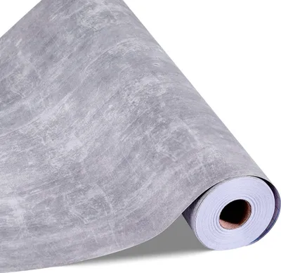 Immagine prodotto di Carta da parati peel and stick, 40 cm x 15 m Carta adesiva impermeabile, facile da pulire Rotolo di vinile decorativo da parete per camera da letto, cucina, ufficio, bagno, grigio scuro in stile industriale