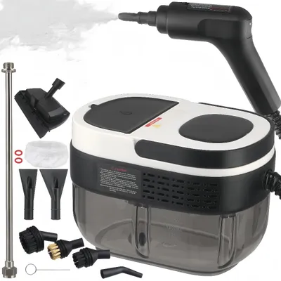 Produktbild von 2500W Dampfreiniger,1600ML Tank,3 Bar tragbarer Handdampfreiniger mit 10Stück Zubehör,3 einstellbare Dampfmenge,Hochdruck Dampfreiniger für Küche Auto