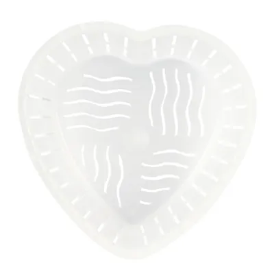 Produktbild von Käseform Herzform 6x6x5cm für 100g Käse mit Molkeabfluss und Füßchen