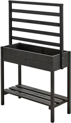 Produktbild von Plus Pflanzkasten auf Beine mit Spalier RAL 9005 Schwarz