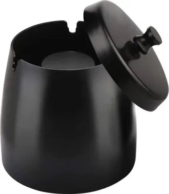 Produktbild von Edelstahl Aschenbecher, Winddicht, Aschenbecher mit Deckel, Aschenbecher, Großer Windtisch Aschenbecher mit rutschfestem Boden (Durchmesser: 10 mm)