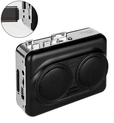 Produktbild von Kassette zu MP3 Converter, tragbarer Kassettenspieler mit Stereo Lautsprechern, Auto Reverse Kassettenplayer USB