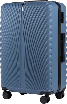 Produktbild von WINGS SWAN Große Reisekoffer 28" Blau - Robuster ABS+ Koffer mit Zahlenschloss