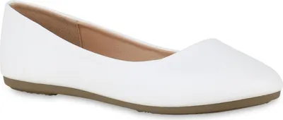 Produktbild von VAN HILL Damen Klassische Ballerinas Slippers Schuhe 840129, Farbe: Weiß, Größe: 36