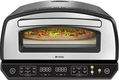 Produktbild von Be Cool BCIMFPIZZA, 1 Pizza/Pizzen, Schwarz, 33 cm, Digital, 450 °C, 12 h