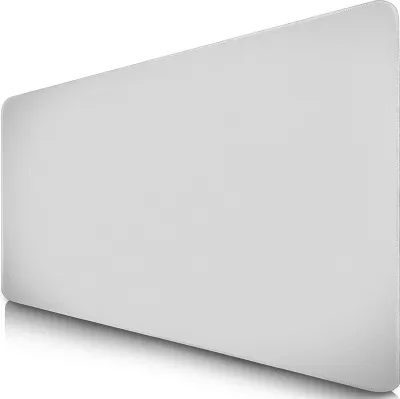 Produktbild von XXL Gaming Mauspad, 900 x 400mm, fransenfreie Ränder, rutschfest, weiß