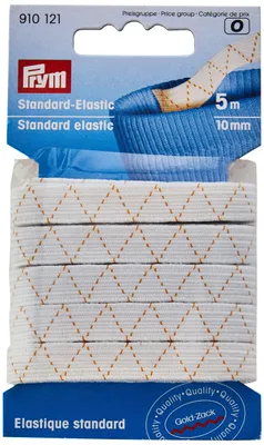 Elastisches Gummiband, Weiß, 10 mm x 5 m, 1 Stück