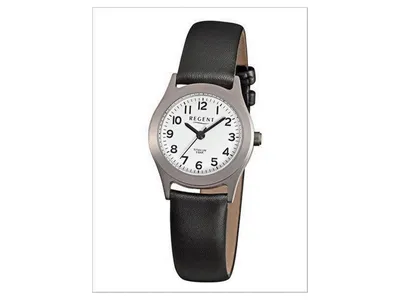 Produktbild von Regent Damenuhr Titan Lederarmband F871