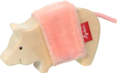 Immagine prodotto di sigikid Cudly Wudly Holztier Schwein, Holzfigur, Spielfigur, Holzspielzeug, Spielzeug, Dekoration, 39511