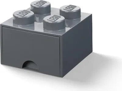 Produktbild von LEGO Storage Brick Drawer 4 (dunkelgrau)