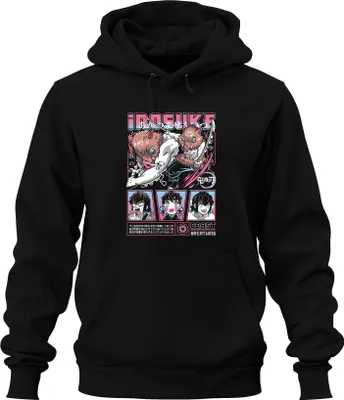 Obrázek produktu pro Uni mikina s kapucí Inosuke Kimetsu no Yaiba s maskou kance Anime Gift Beast, černá, XXL