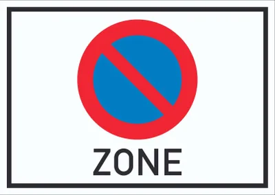 Produktbild von Beginn Eingeschränktes Haltverbot Symbol Schild A2 (420x594mm)